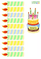 Vorschau - Mal- und Bastelvorlagen - Birthday Cake - Seite 3