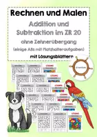 Vorschau - Arbeitsblätter - Rechenmalblätter Addition und Subtraktion ZR 20 (ohne Zehnerübergang) - Deckblatt