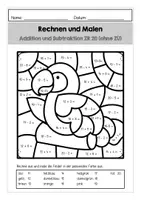 Vorschau - Arbeitsblätter - Rechenmalblätter Addition und Subtraktion ZR 20 (ohne Zehnerübergang) - Seite 1