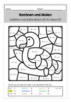 Vorschau - Arbeitsblätter - Rechenmalblätter Addition und Subtraktion ZR 20 (ohne Zehnerübergang) - Seite 2