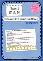Vorschau - Fördermaterial/Inklusion - Üben mit dem Rechenschiffchen im ZR bis 10, 1. Klasse, Zahlenverständnis - Deckblatt