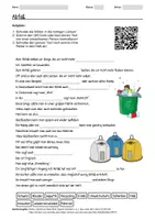 Vorschau - Arbeitsblätter - Arbeitsblatt zum Thema "Abfall / Recycling" + Onlineübung & MP3 + Mindmap + Infografiken - Deckblatt