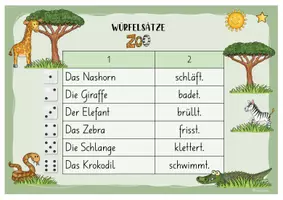 Vorschau - Arbeitsblätter - Würfelsätze Zoo (mit Differenzierung) - Seite 3