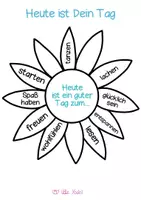Vorschau - Mal- und Bastelvorlagen - Motivations Blume Ausmalbild - Seite 3