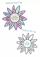 Vorschau - Mal- und Bastelvorlagen - Motivations Blume Ausmalbild - Deckblatt