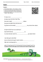 Vorschau - Arbeitsblätter - Arbeitsblatt zum Thema "Acker" + Onlineübung & MP3 + Infografik - Deckblatt