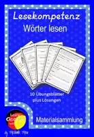 Vorschau - Arbeitsblätter - Lesekompetenz fördern in der Grundschule- Wörter lesen- Übungen und Arbeitsblätter (IGLU-Studie) - Deckblatt