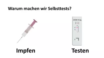 Vorschau - Präsentationen/Tafelbilder - Corona-Selbsttest Lernvideo Powerpointpräsentation - Seite 1