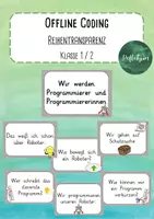 Vorschau - Unterrichtsreihen - Offline Coding - Reihentransparenz - Klasse 1 / 2 - Deckblatt