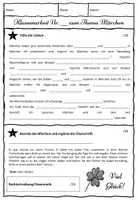 Vorschau - Klassenarbeiten - Märchen Klassenarbeit - Seite 1