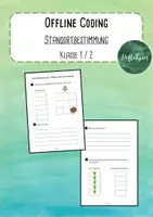 Vorschau - Stundenentwürfe - Offline Coding - Standortbestimmung - Programmieren/ Roboter - Deckblatt