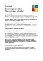 Vorschau - Arbeitsblätter - Erwartungswert: Ist die Alternativroute schneller? - Seite 1