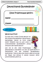 Vorschau - Arbeitsblätter - Deutschlands Bundesländer und Hauptstädte - Projektmappe zum selbstständigen Lernen - Seite 1