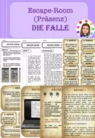 Vorschau - Arbeitsblätter - Escape Room - Die Falle - (für Präsenzunterricht) mit ABs - Deckblatt