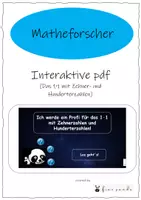 Vorschau - Präsentationen/Tafelbilder - Interaktive Übung zum 1x1 mit Zehner- und Hunderterzahlen - Deckblatt