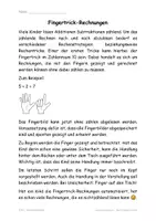 Vorschau - Arbeitsblätter - Materialpaket Fingertrick-Rechnungen - Seite 1