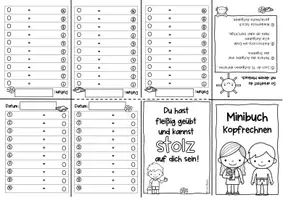 Vorschau - Arbeitsblätter - Minibuch Kopfrechnen (4 Minibücher zu den Jahreszeiten) - Seite 1