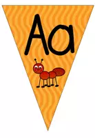 Vorschau - Poster - ABC Wimpel bunt und mit Punkten - Seite 1