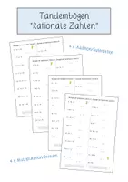 Vorschau - Arbeitsblätter - Materialpaket "Tandembögen" - Dezimalzahlen, Brüche, Längeneinheiten, Rationale Zahlen - Seite 1