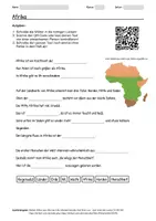 Vorschau - Arbeitsblätter - Lernposter + Arbeitsblatt zum Thema "Afrika" + Onlineübung & MP3 + Mindmap + Infografik - Seite 1
