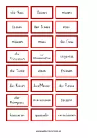 Vorschau - Fördermaterial/Inklusion - Doppelmitlaut ss - individuelle Auftragskarte & Wörter - Seite 1