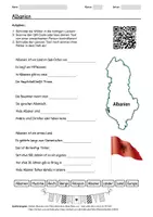 Vorschau - Arbeitsblätter - Arbeitsblatt zum Thema "Albanien" + Onlineübung & MP3 + Infografik - Deckblatt