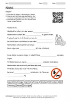 Vorschau - Arbeitsblätter - Lernposter + Arbeitsblatt zum Thema "Alkohol" + Onlineübung & MP3 + Mindmap + Infografik - Seite 1