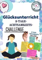 Vorschau - Arbeitsblätter - Glücksunterricht: 5-Tage-Achtsamkeits-Challenge - Deckblatt