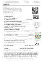 Vorschau - Arbeitsblätter - Arbeitsblatt zum Thema "Alphabet" + Onlineübung & MP3 + - Deckblatt