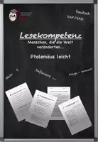 Vorschau - Arbeitsblätter - Lesekompetenz - Menschen, die die Welt veränderten - Ptolemäus leicht + Lösungen - Deckblatt