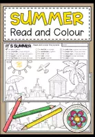 Vorschau - Arbeitsblätter - It's summer! - Read and colour (2-fach differenziert) - Deckblatt