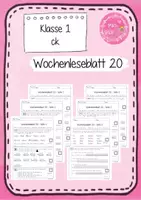 Vorschau - Arbeitsblätter - Wochen-Leseblatt 20 - ck - Frohes Lernen in Grundschrift - Deckblatt