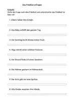 Vorschau - Arbeitsblätter - Prädikate erfragen Klasse 3 - Deckblatt