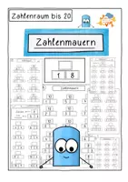 Vorschau - Arbeitsblätter - Zahlenmauern- ZR bis 20 - Deckblatt