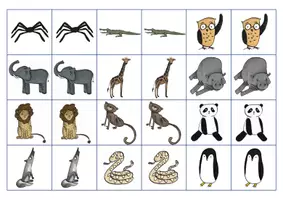 Vorschau - Bildkarten - Brown Owl at the Zoo - MAKE YOUR OWN GAME OF PAIRS - Seite 1