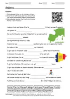 Vorschau - Arbeitsblätter - Arbeitsblatt zum Thema "Andorra" + Onlineübung & MP3 + Infografik - Deckblatt