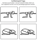 Vorschau - Spiele - Aufdeckspiel Yoga Kärtchen ausschneiden + evtl auf Tonkarton kleben - Deckblatt