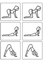 Vorschau - Spiele - Aufdeckspiel Yoga Kärtchen ausschneiden + evtl auf Tonkarton kleben - Seite 1