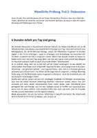 Vorschau - Arbeitsblätter - telc B2 Diskussion (6-Stunden-Arbeitstag) - Deckblatt