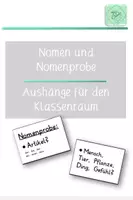 Vorschau - Poster - Aushänge für Klassenraum: Nomen und Nomenprobe - Deckblatt