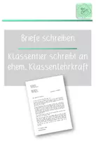 Vorschau - Arbeitsblätter - Beispielbrief - Klassentier schreibt an frühere Klassenlehrerin - Deckblatt