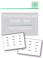 Vorschau - Spiele - Verbenzuordnung Present-Past - Deckblatt