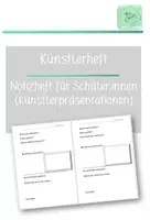 Vorschau - Arbeitsblätter - Künstlerheft - Deckblatt
