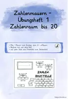 Vorschau - Arbeitsblätter - Zahlenmauern-Übungsheft-ZR20 Heft 1 - Deckblatt