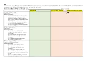 Vorschau - Arbeitsblätter - assessment sheet to contrast, skill files, evaluation, peer correction - Seite 1