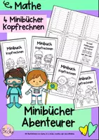 Vorschau - Arbeitsblätter - Minibuch Kopfrechnen (4 Minibücher im Abenteurerset) - Deckblatt