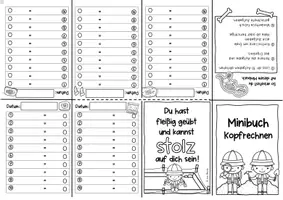 Vorschau - Arbeitsblätter - Minibuch Kopfrechnen (4 Minibücher im Abenteurerset) - Seite 1