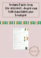 Vorschau - Arbeitsblätter - Ireland - Facts from the Internet - Bogen zum Selbstausfüllen - Deckblatt