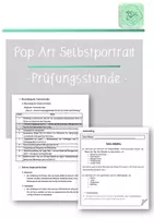 Vorschau - Stundenentwürfe - Unterrichtsbesuch Pop Art Portrait - Deckblatt