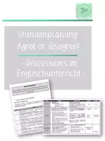 Vorschau - Stundenentwürfe - agree or disagree? Erarbeitung und Durchführung kurzer Diskussionen in Partnerarbeit - Argumentieren im Englischunterricht - Deckblatt